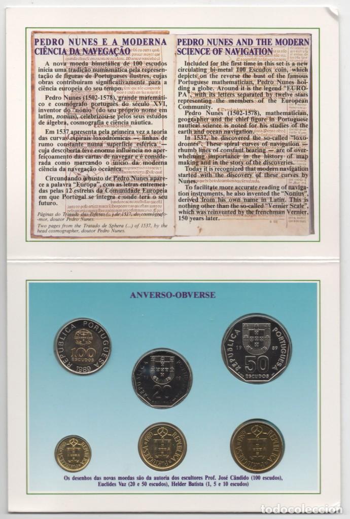 Monedas antiguas de Europa: CARPETA PORTUGAL 1989 AÑO COMPLETO * COLECCION 6 MONEDAS BRILLANTES SIN CIRCULAR - Foto 2 - 320710293