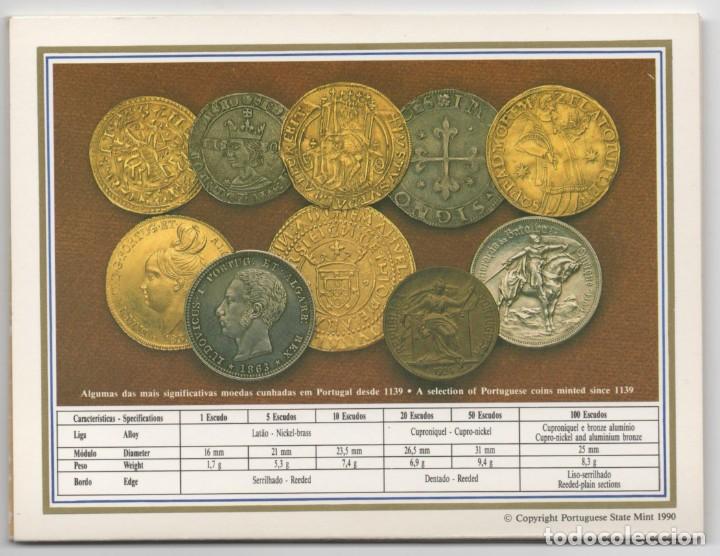 Monedas antiguas de Europa: CARPETA PORTUGAL 1990 AÑO COMPLETO * COLECCION 6 MONEDAS BRILLANTES SIN CIRCULAR - Foto 4 - 320710353