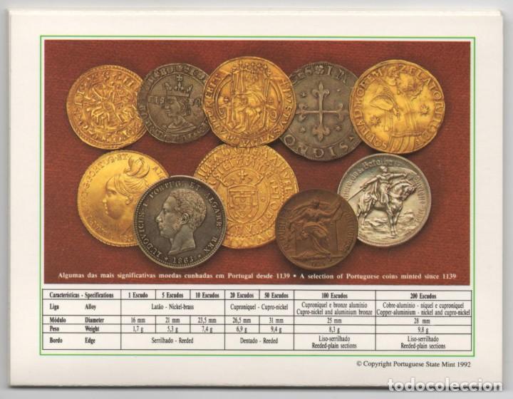 Monedas antiguas de Europa: CARPETA PORTUGAL 1992 AÑO COMPLETO * COLECCION 7 MONEDAS BRILLANTES SIN CIRCULAR - Foto 4 - 320710628