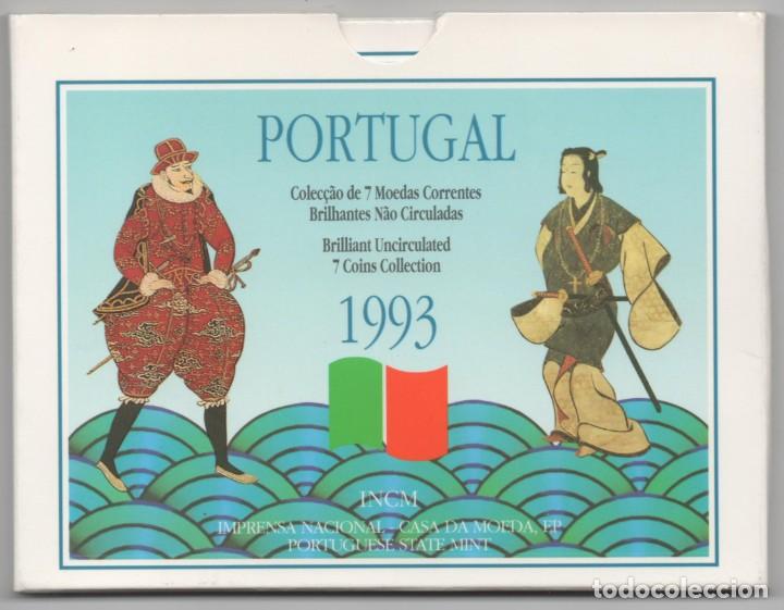 Monedas antiguas de Europa: CARPETA PORTUGAL 1993 AÑO COMPLETO * COLECCION 7 MONEDAS BRILLANTES SIN CIRCULAR - Foto 1 - 320710728