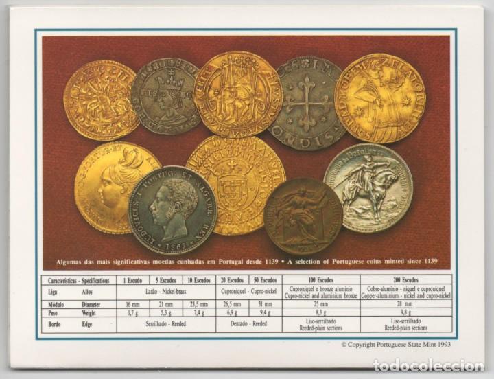 Monedas antiguas de Europa: CARPETA PORTUGAL 1993 AÑO COMPLETO * COLECCION 7 MONEDAS BRILLANTES SIN CIRCULAR - Foto 4 - 320710728