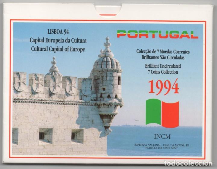 CARPETA PORTUGAL 1994 AÑO COMPLETO * COLECCION 7 MONEDAS BRILLANTES SIN CIRCULAR (Numismática - Extranjeras - Europa)