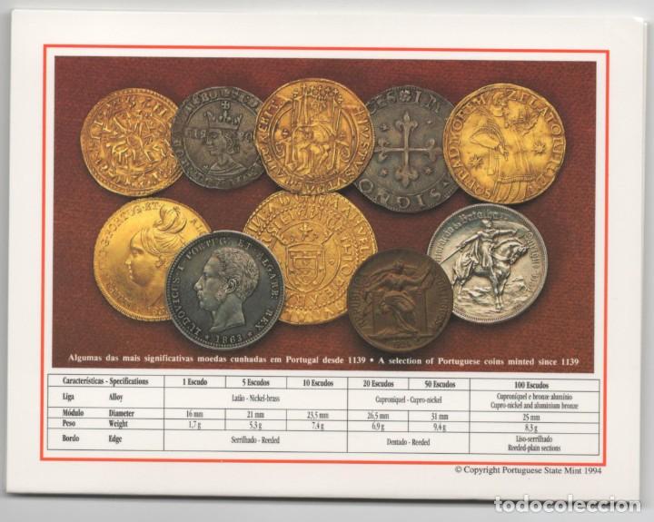 Monedas antiguas de Europa: CARPETA PORTUGAL 1994 AÑO COMPLETO * COLECCION 7 MONEDAS BRILLANTES SIN CIRCULAR - Foto 4 - 320710903