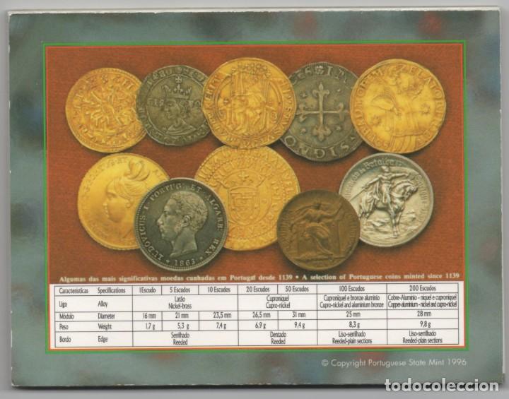 Monedas antiguas de Europa: CARPETA PORTUGAL 1996 AÑO COMPLETO * COLECCION 8 MONEDAS BRILLANTES SIN CIRCULAR - Foto 5 - 320711223