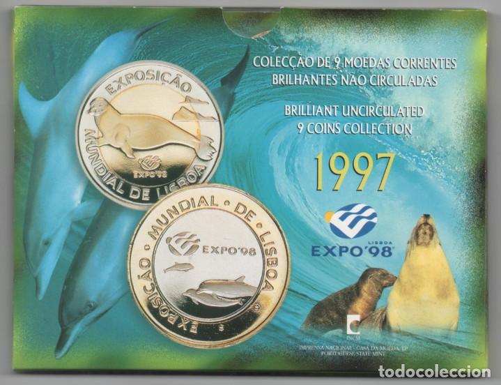 Monedas antiguas de Europa: CARPETA PORTUGAL 1997 AÑO COMPLETO * COLECCION 9 MONEDAS BRILLANTES SIN CIRCULAR - Foto 1 - 320711318