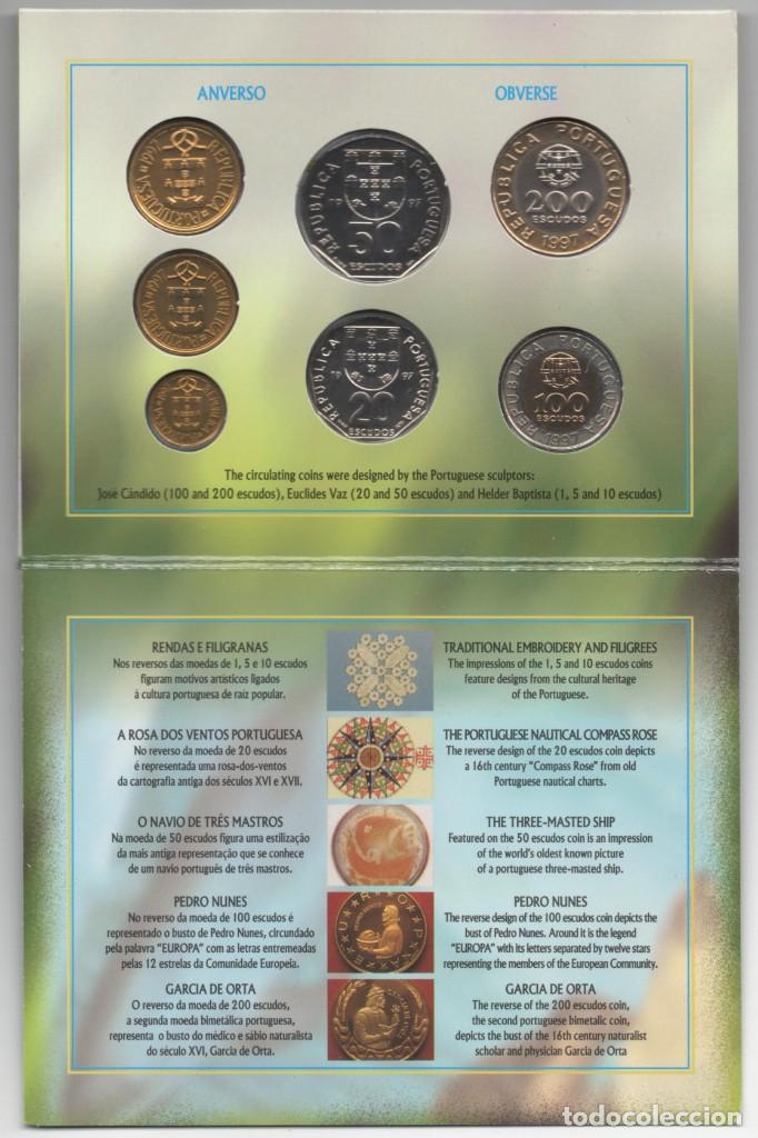 Monedas antiguas de Europa: CARPETA PORTUGAL 1997 AÑO COMPLETO * COLECCION 9 MONEDAS BRILLANTES SIN CIRCULAR - Foto 4 - 320711318