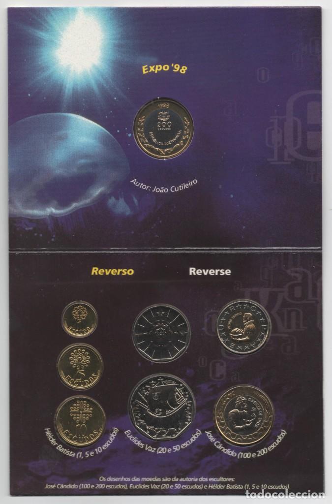 Monedas antiguas de Europa: CARPETA PORTUGAL 1998 AÑO COMPLETO * COLECCION 8 MONEDAS BRILLANTES SIN CIRCULAR - Foto 3 - 320711518