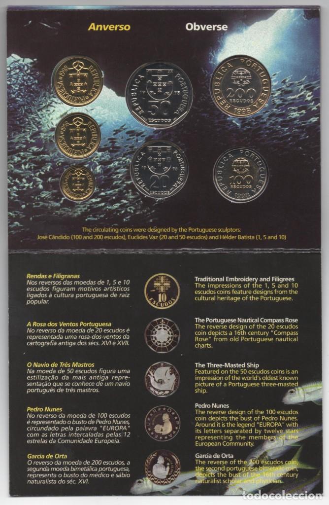 Monedas antiguas de Europa: CARPETA PORTUGAL 1998 AÑO COMPLETO * COLECCION 8 MONEDAS BRILLANTES SIN CIRCULAR - Foto 4 - 320711518