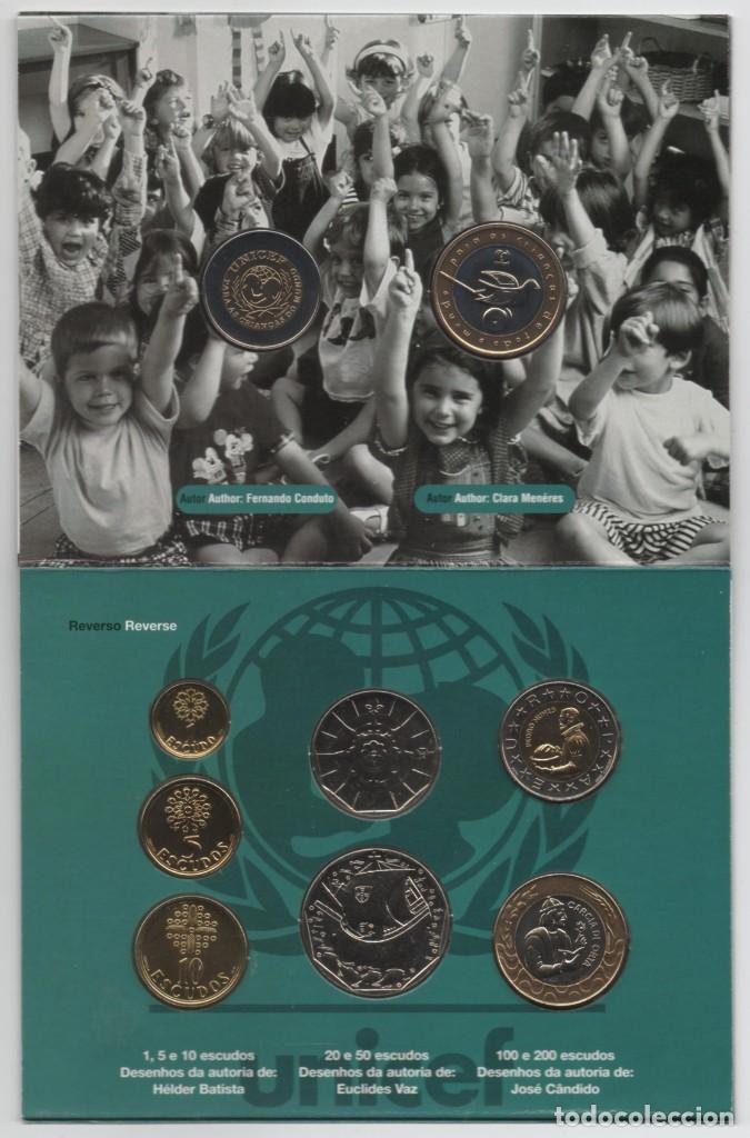 Monedas antiguas de Europa: CARPETA PORTUGAL 1999 AÑO COMPLETO * COLECCION 9 MONEDAS BRILLANTES SIN CIRCULAR - Foto 3 - 320711603