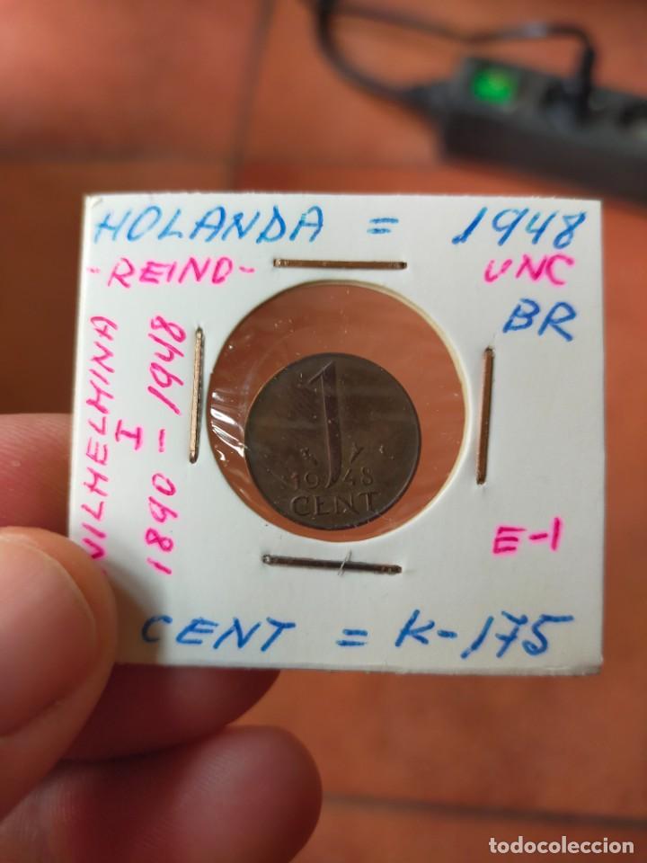 Monedas antiguas de Europa: MONEDA DE 1 UN CENT CENTAVO 1948 HOLANDA SIN CIRCULAR - Foto 1