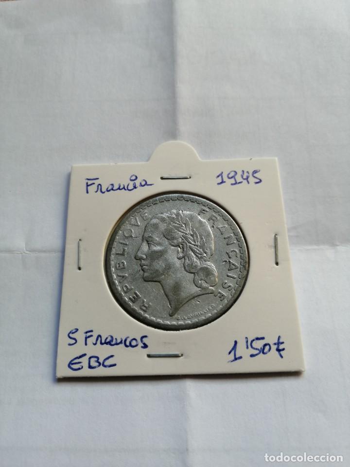 Monedas antiguas de Europa: Francia 5 Francos 1945 - Foto 1