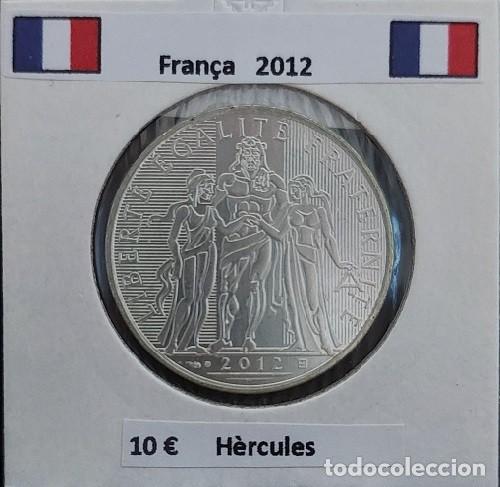 Moedas antigas da Europa: 10 Euros Francia 2012 Hercules Plata