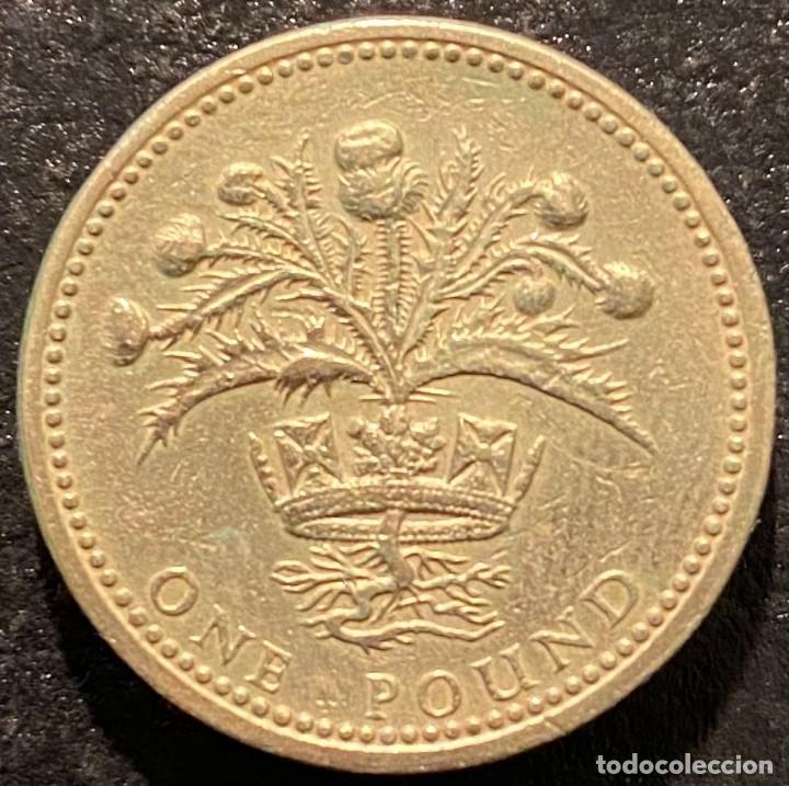 Monedas antiguas de Europa: GRAN BRETA&Ntilde;A ONE POUND 1990 - Foto 2