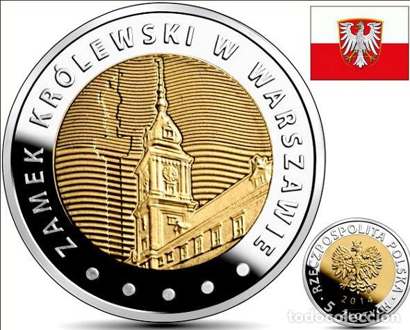 Monedas antiguas de Europa: Polonia, 5 Zlotych 2014 ''Castillo Real - Varsovia'', Y#913./ Sin Circular./ Foto.