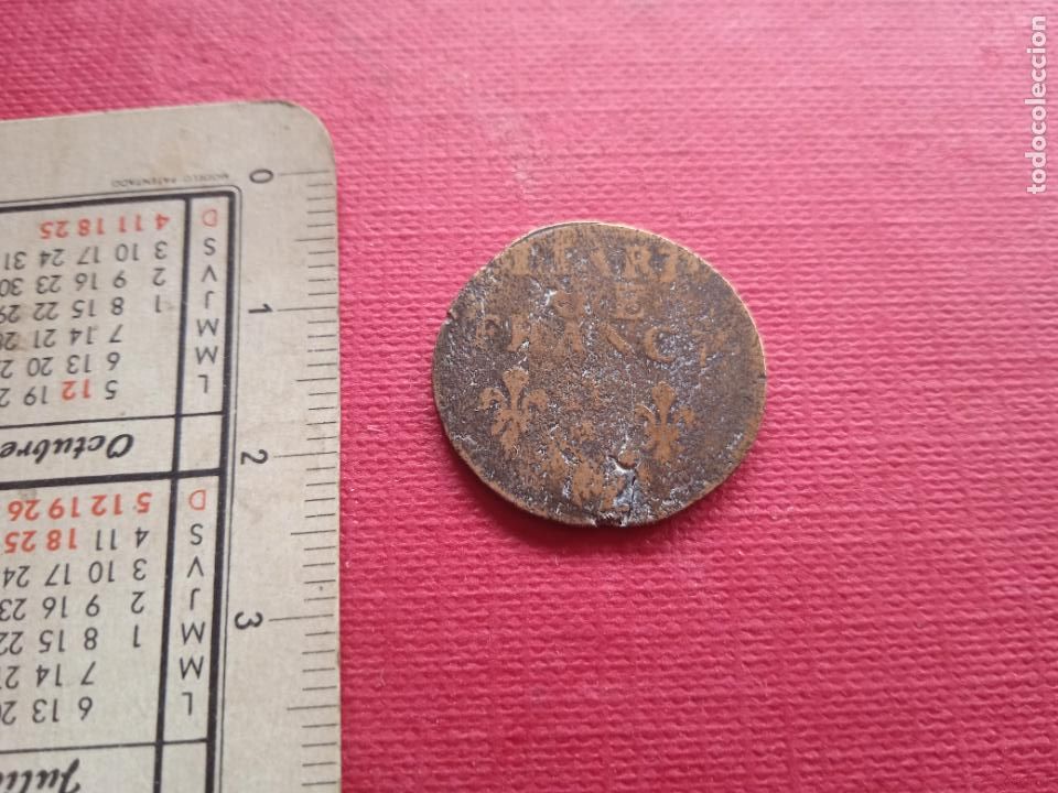 Monedas antiguas de Europa: Francia. Liard 1652 - Foto 2