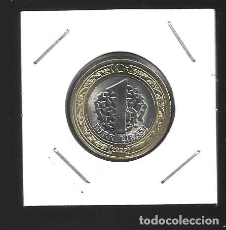 Monedas antiguas de Europa: 1 moneda 1 lira turca turquia ano 2022 sin circular sc