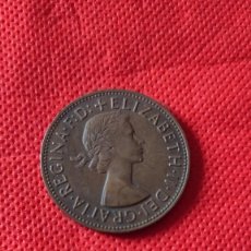 Monedas antiguas de Europa: MONEDA COBRE ELIZABETH II 1963 ONE PENNY