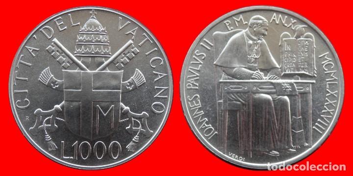 Monedas antiguas de Europa: SILVER 1000 LIRAS 1988 PLATA SIN CIRCULAR VATICANO-72210