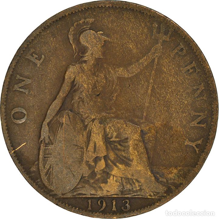 Monedas antiguas de Europa: [#963473] Moneda, Gran Breta&ntilde;a, Penny, 1913 - Foto 2