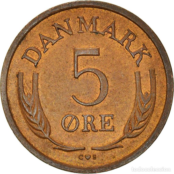 Monedas antiguas de Europa: [#965909] Moneda, Dinamarca, 5 &Ouml;re, 1966 - Foto 2