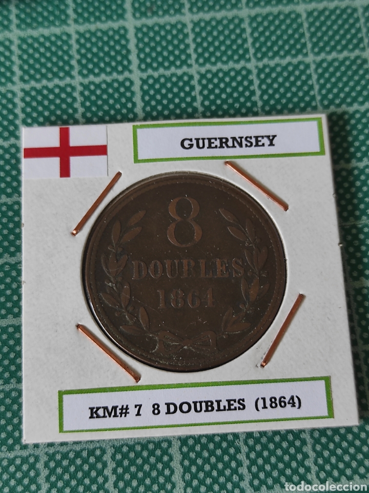 Monedas antiguas de Europa: Moneda 8 doubles 1864 km# 7 - Foto 1