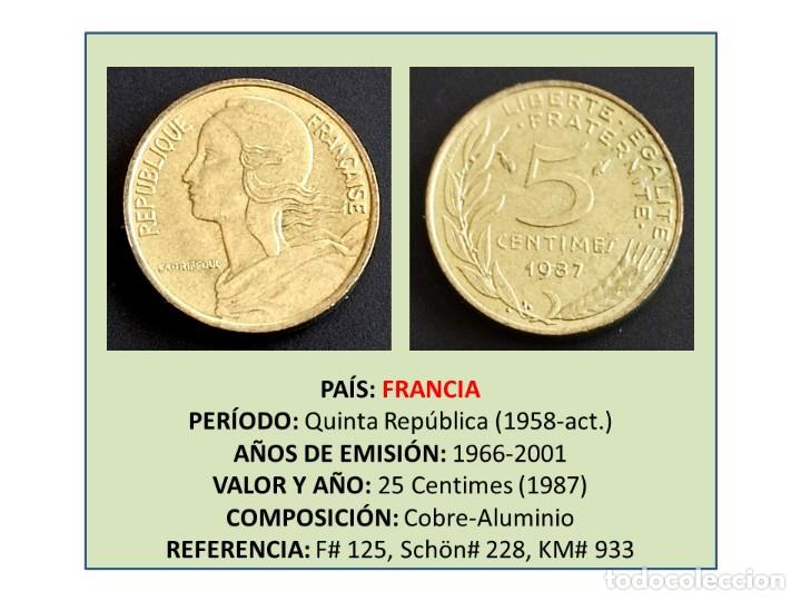 Monedas antiguas de Europa: MONEDA DE 5 CENTIMES (1987) (FRANCIA) - Foto 1