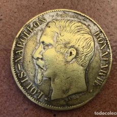 Monedas antiguas de Europa: MONEDA “FALSA” 5 FRANCOS. FRANCIA (1852)