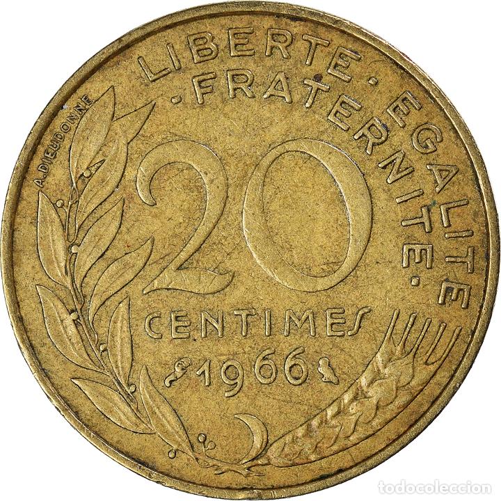 Monedas antiguas de Europa: [#924862] Moneda, Francia, 20 Centimes, 1966 - Foto 2