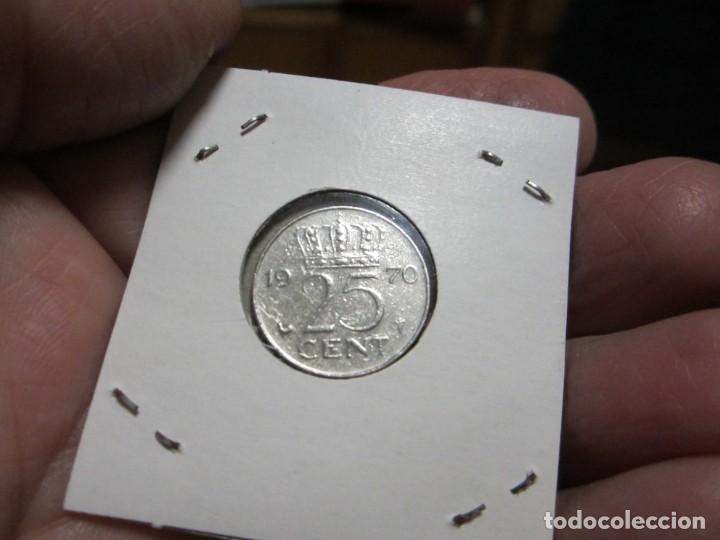 Monedas antiguas de Europa: MONEDA DE HOLANDA DE 25 C&Eacute;NTIMOS DE 1970 - Foto 2