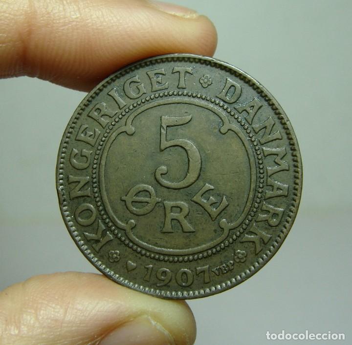 Monedas antiguas de Europa: 5 Ore. Dinamarca - 1907 - Foto 1