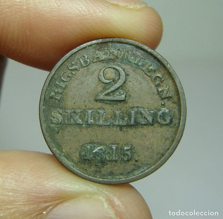 Monedas antiguas de Europa: 2 Skilling. Dinamarca - 1815 - Foto 1