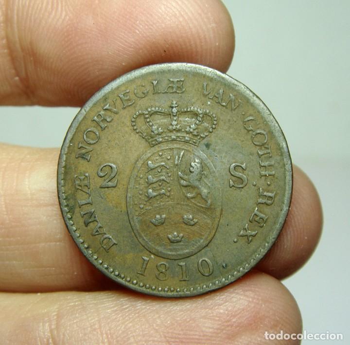 Monedas antiguas de Europa: 2 Skilling. Dinamarca - 1810 - Foto 1