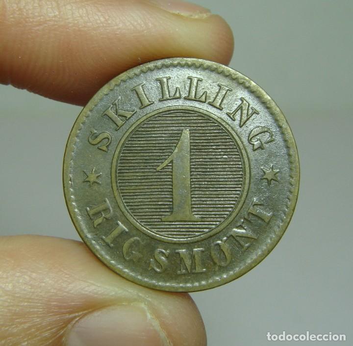 Monedas antiguas de Europa: 1 Rigsmont. Dinamarca - 1863 - Foto 1