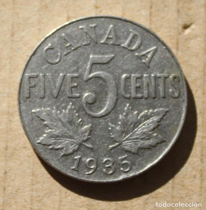 Monedas antiguas de Europa: CANADA - 5 CENTAVOS 1935 BC - Foto 2