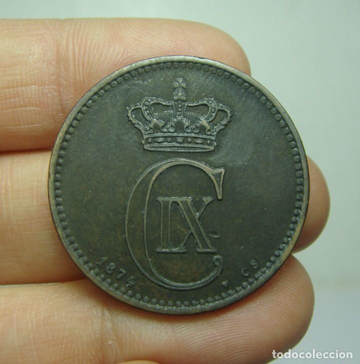 Monedas antiguas de Europa: 5 Ore. Dinamarca - 1874 - Foto 2