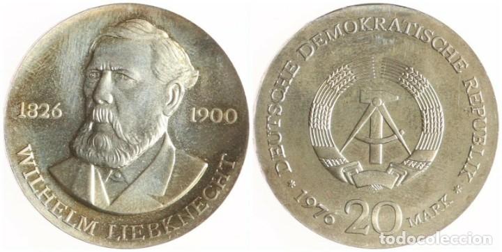 Moedas antigas da Europa: ALEMANIA DEMOCRATICA 20 MARCOS 1976