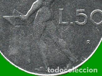 Alte M&uuml;nzen aus Europa: moneda de italia 50 liras ano 1987 estado usada
