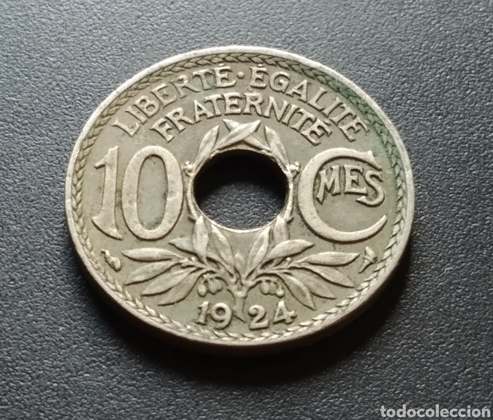 Monedas antiguas de Europa: MONEDA - FRANCIA 10 CENTIMOS 1924 - Foto 3