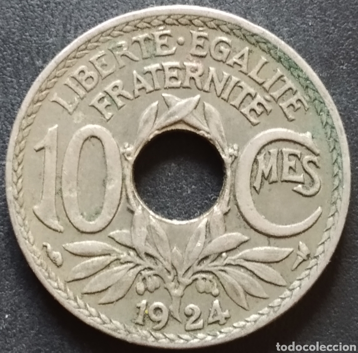 Monedas antiguas de Europa: MONEDA - FRANCIA 10 CENTIMOS 1924 - Foto 1