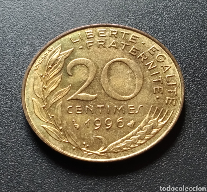 Monedas antiguas de Europa: MONEDA - FRANCIA 20 CENTIMOS 1996 - Foto 3