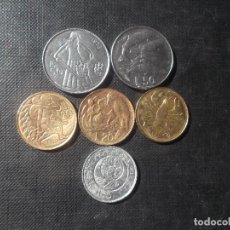 Monedas antiguas de Europa: CONJUNTO DE 6 MONEDAS DE SAN MARINO 50 LIRAS 20 LIRAS Y 5 LIRAS AÑOS 70 MUY DIFICILES