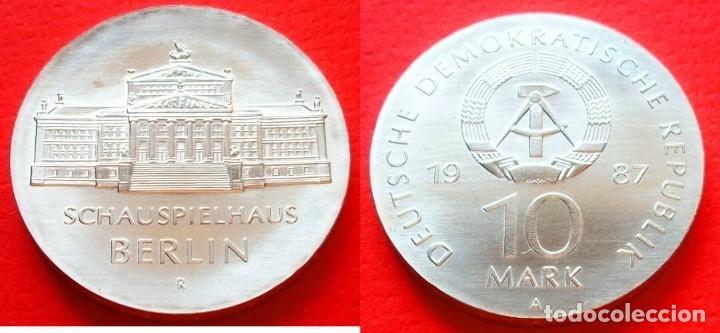 Moedas antigas da Europa: ALEMANIA DEMOCRATICA 10 MARCOS 1987