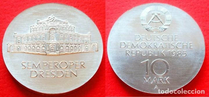 Moedas antigas da Europa: ALEMANIA DEMOCRATICA 10 MARCOS 1985