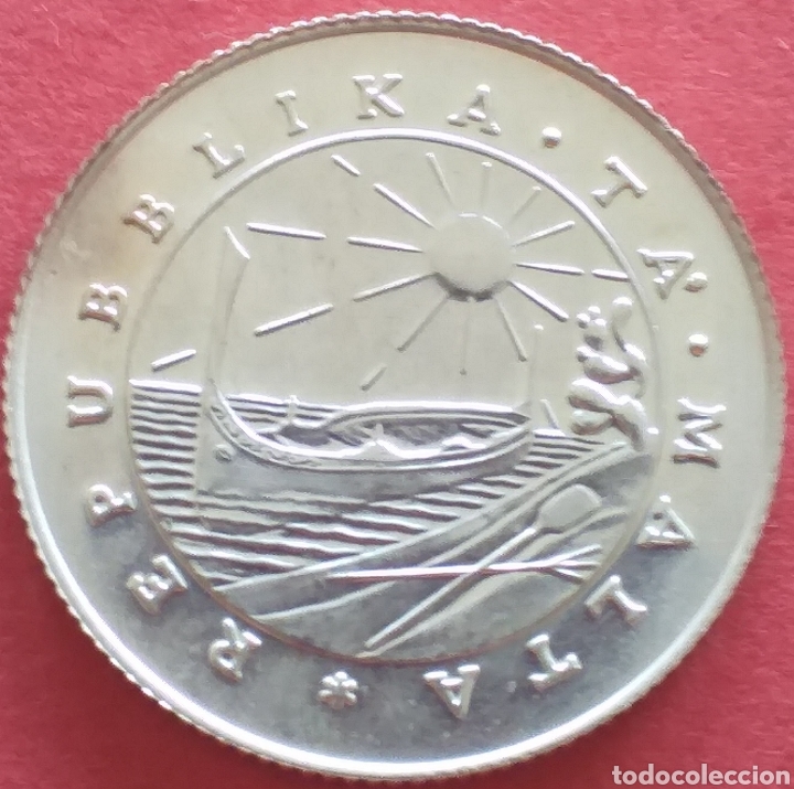 Monedas antiguas de Europa: Malta 1 libra de Plata 1979 - Foto 2