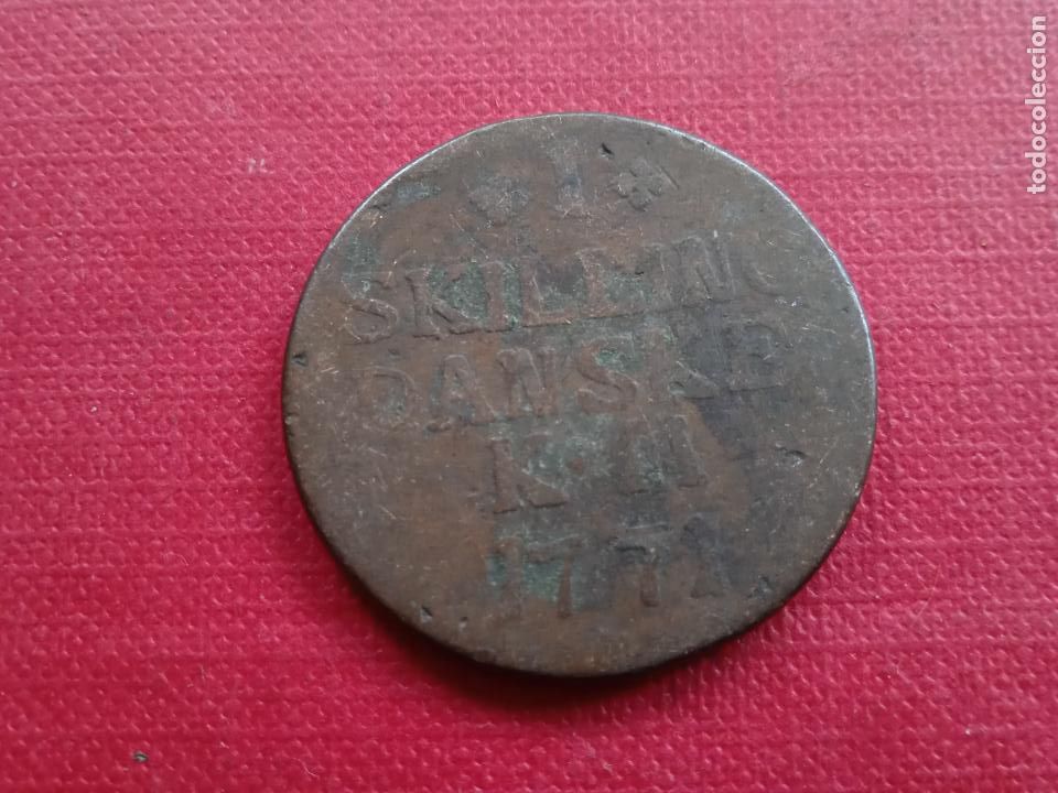 Monedas antiguas de Europa: Dinamarca 1 skilling 1771 - Foto 2