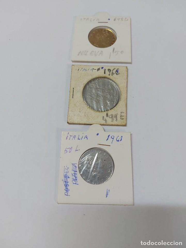 Moedas antigas da Europa: 3 monedas italia a&ntilde;os 1961-66-82