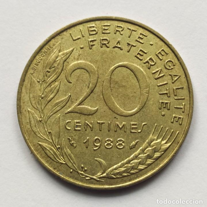 Monedas antiguas de Europa: ## Francia 20 C&eacute;ntimos 1988 ## - Foto 2