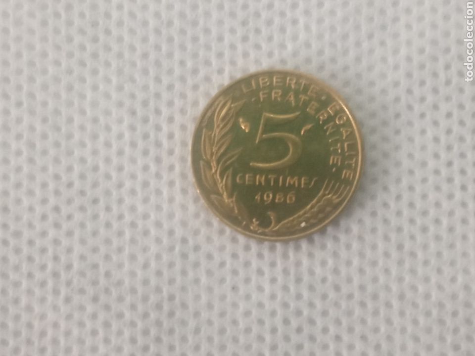 Monedas antiguas de Europa: Francia moneda 5 c&eacute;ntimos 1986 - Foto 2