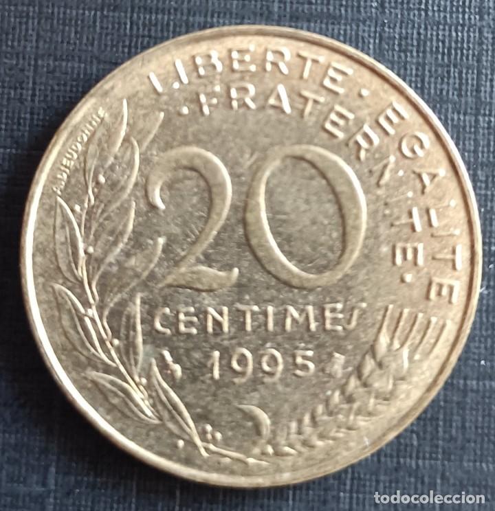 Monedas antiguas de Europa: 20 centimes 1995 - Francia - Foto 1