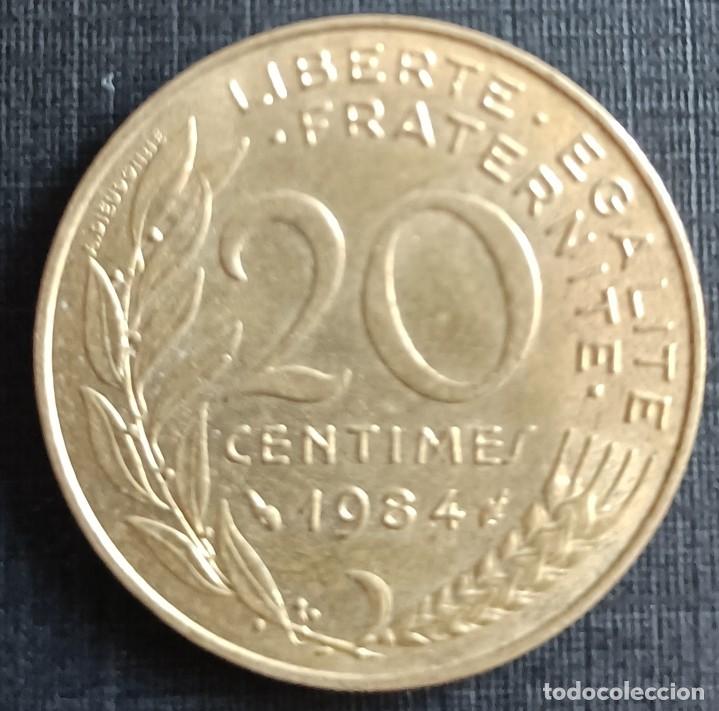 Monedas antiguas de Europa: 20 centimes 1984 - Francia - Foto 1